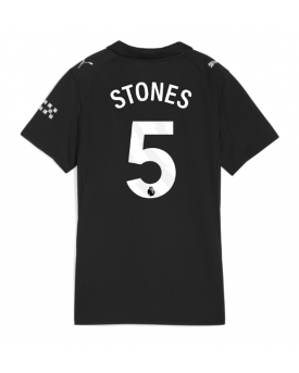 Manchester City John Stones #5 Maglia Gara Trasferta Repliche 2025-26 Donna Maniche Corte